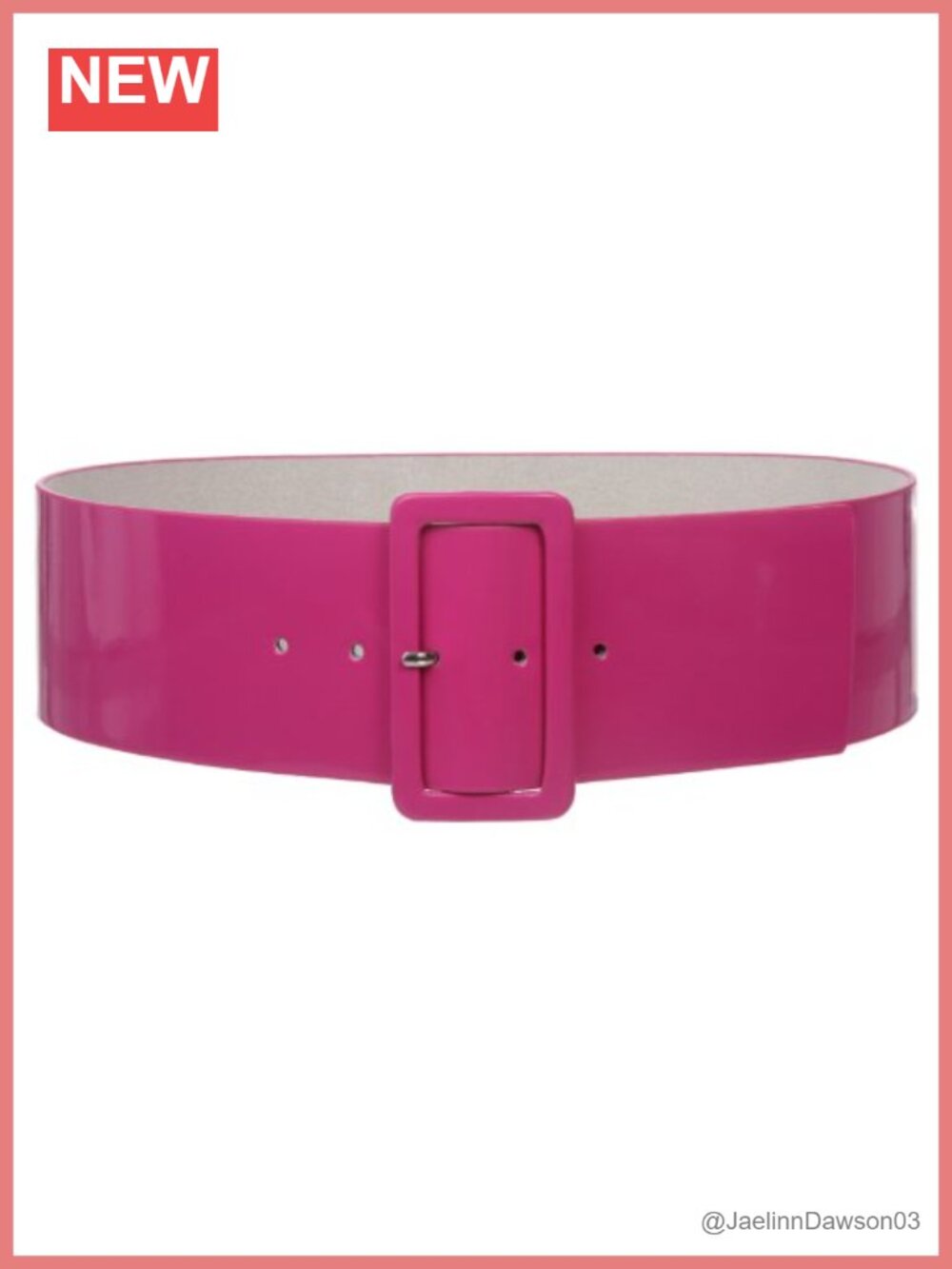 High Waist Patent Leather Wide Fashion Belt Self Covered Buckle